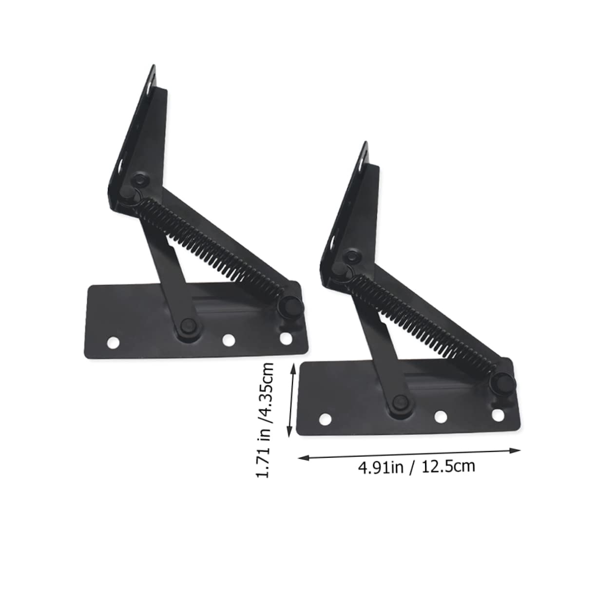 FOYTOKI 2pcs Spring Hinge for Sofa Black Folding Lifting Bracket Easy Install Remove
