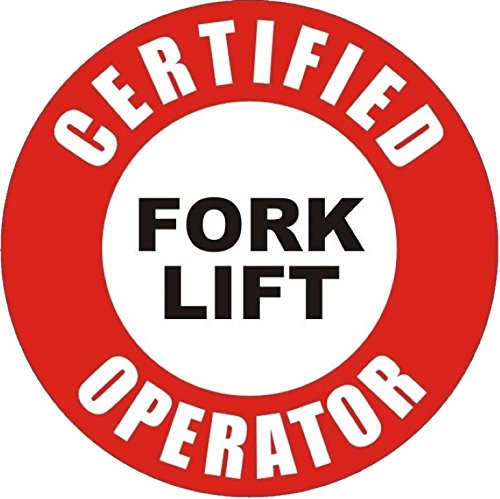 Certified Fork Lift Operator Helmet Sticker Hard HAT Sticker Round