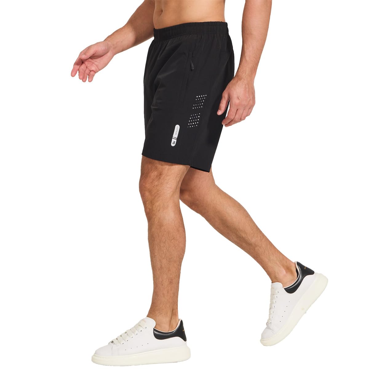 JustSun Shorts Herren Sport Schnelltrocknend Leichte Atmungsaktiv mit Reissverschluss