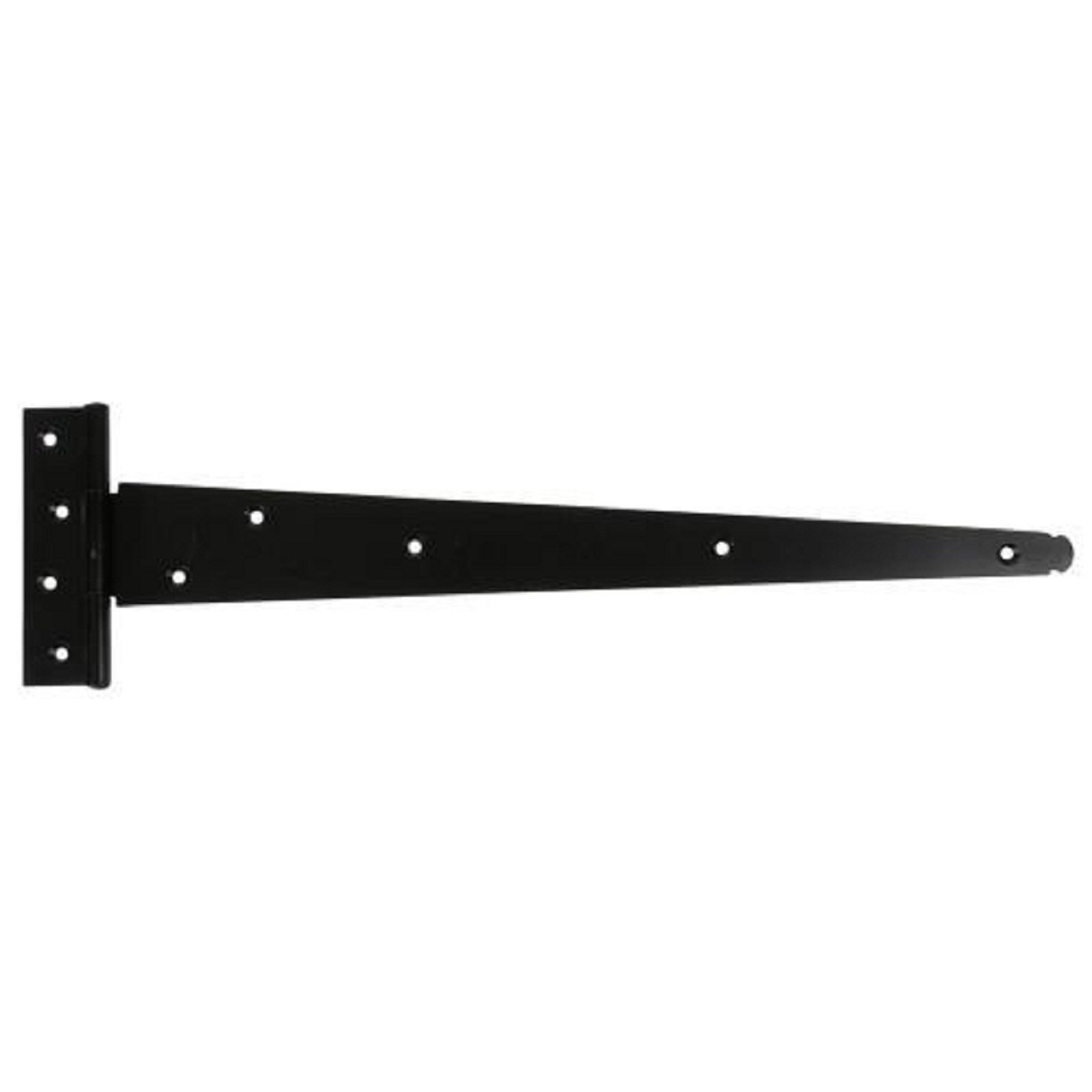 City Deco Centre 121 MEDIUM TEE HINGE (PAIR) For Heavier Duty use on Sheds and Garden Gates (24"/600mm, BLACK)