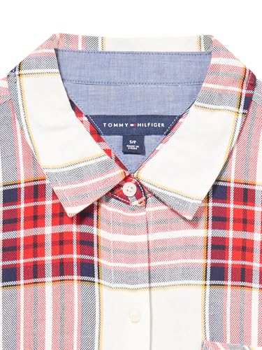 Image of Tommy Hilfiger Women's Roll Tab Button Down Shirt (Regular and Plus Sizes)