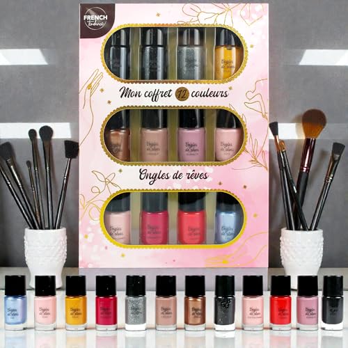 Coffret 12 vernis à ongles 7 ml - FRENCH TENDANCE