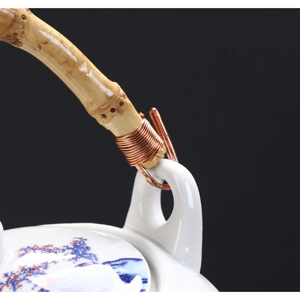 Amazon | 竹ハンドルとステンレススチールストレーナー付き磁器