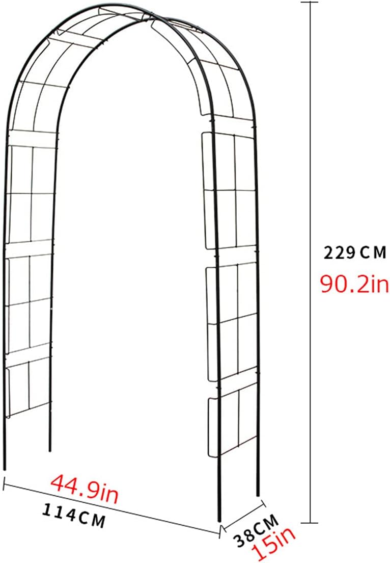 Rose Garden Wedding Garden Arbor for Climbing Plant, Bridal Party Decoration Pergola Arbor, Weather Resistant, Easy-to-Assemble, Metal, Trellis