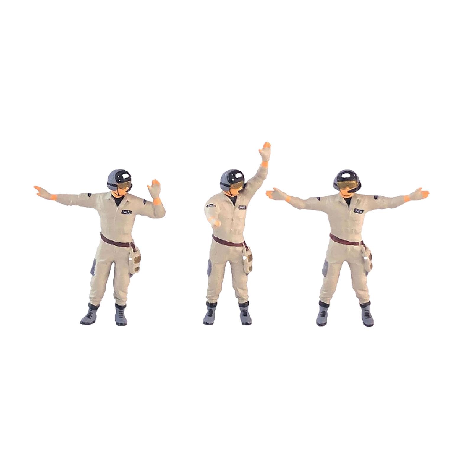 1/64 ジオラマ　フィギュア　3体セット 1/64 パイロット 3人 セット フィギュア ミニチュア ジオラマ