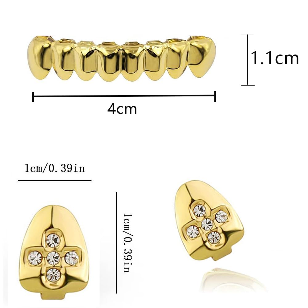 SSyang Dental Grills, Hip Hop Teeth Grills Fake Punk, 18K Hip Hop Teeth - Image 2