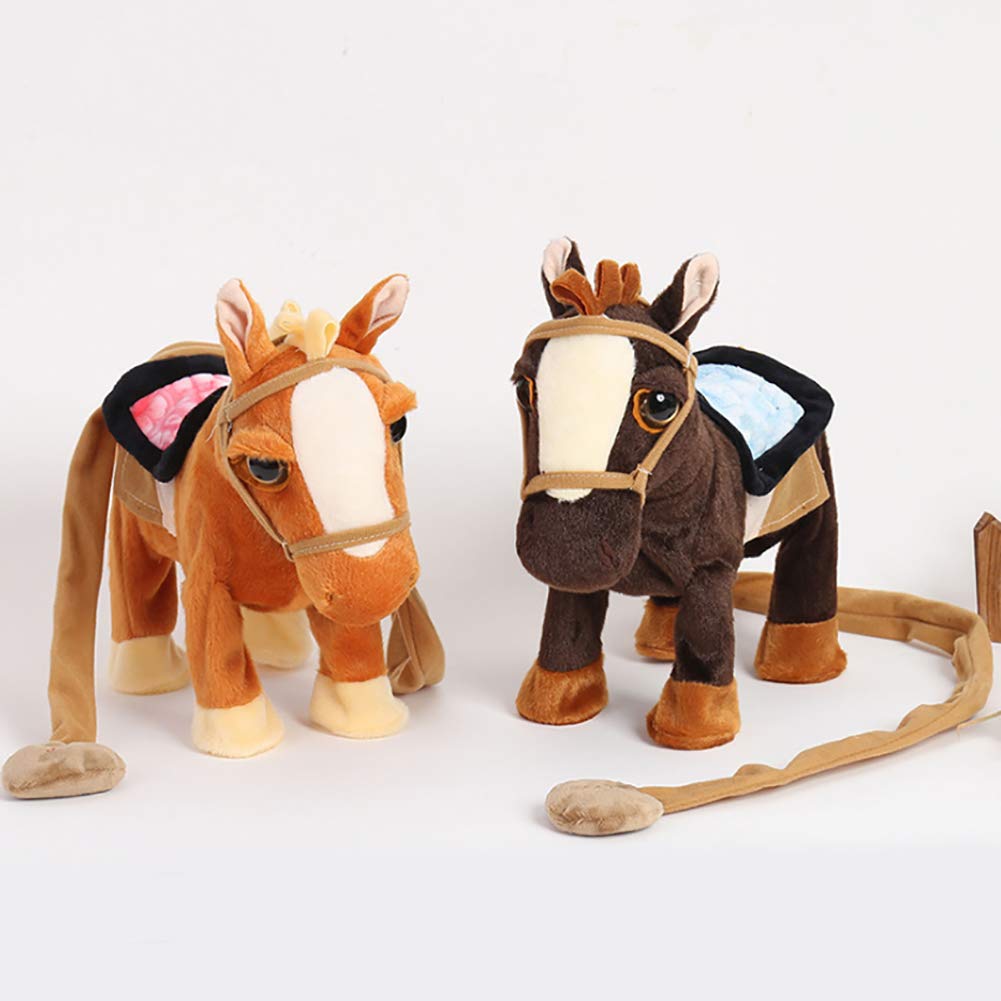 Caballo De Peluche Eléctrico Con Lunares – Juguete Interactivo Que Camina, Relincha Y Mueve La Cola, Con Sonidos Y Movimientos Realistas, Para Niños De 3 Años En Adelante