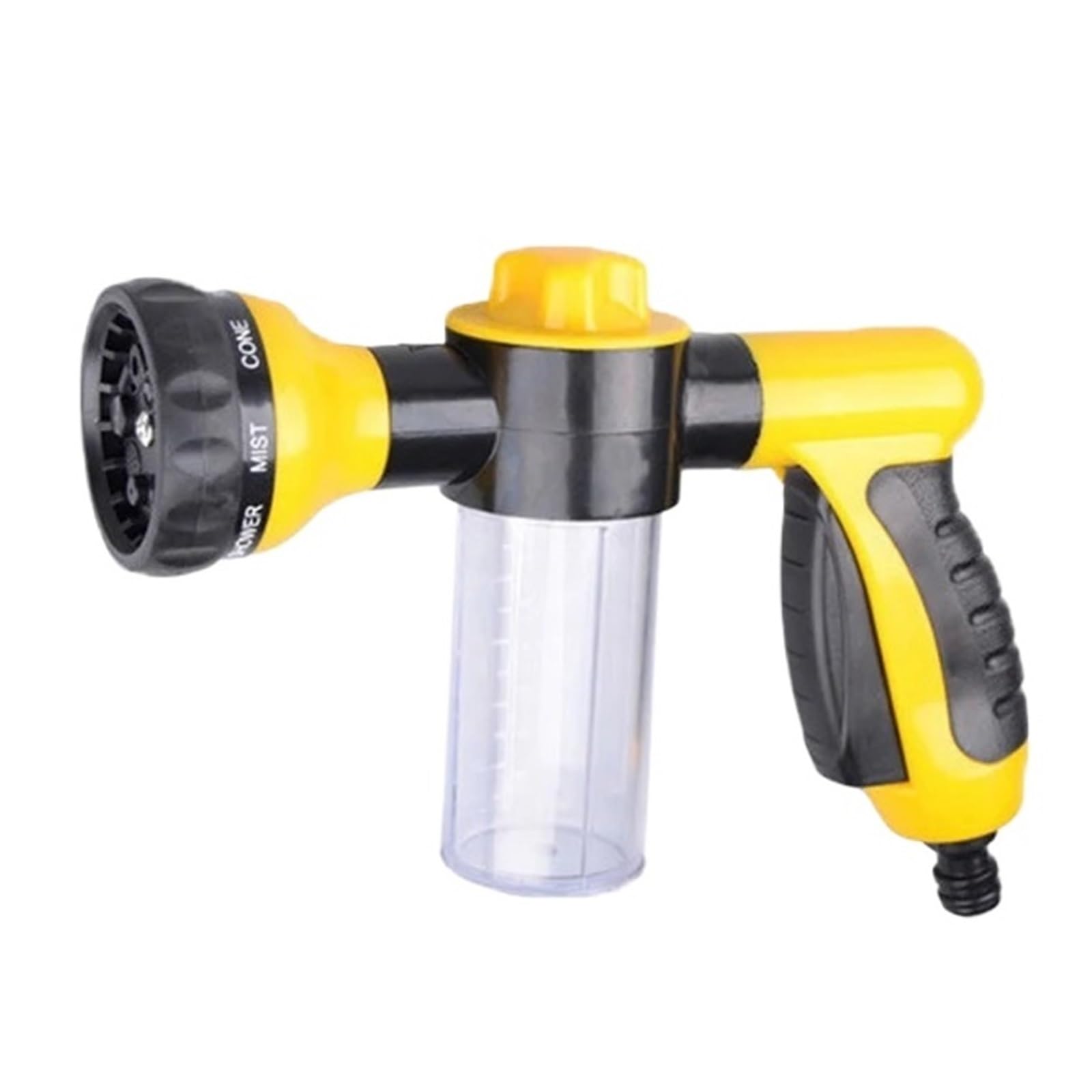 Pistolet d'arrosage avec embout multi-jets, Pulvérisateur d'eau à pression multicolore for l'irrigation du jardin et lavage de voiture(Yellow)