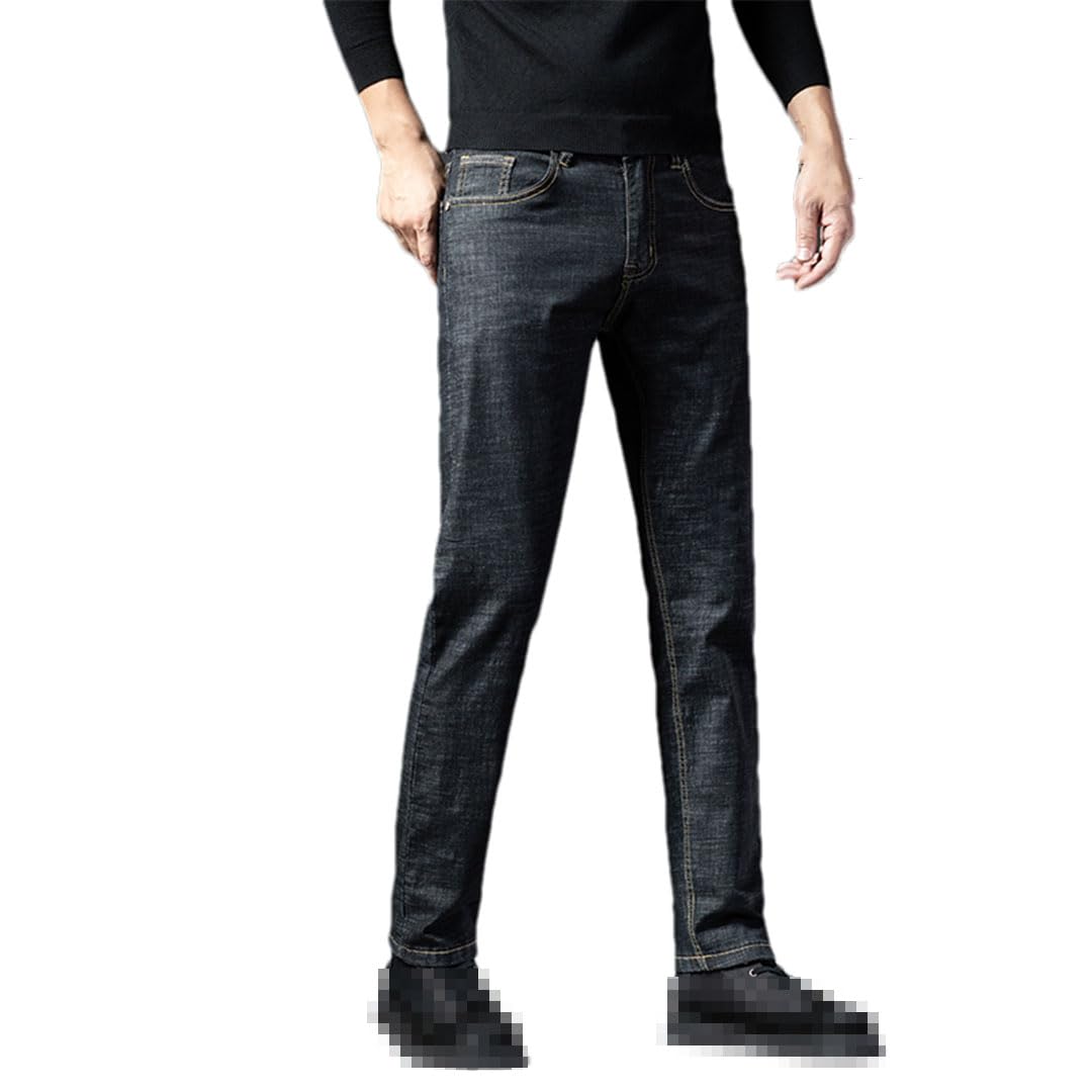 Vogrtcc Jeans para Hombre Business Slim Fit Pantalones De Mezclilla Elásticos De Talla Grande