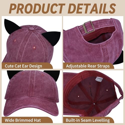 Image of Mens Baseball Cap Baseball Hat Funny Trucker Hats for Men Women Cute Beanie Distressed Cap Ponytail Hat for Women