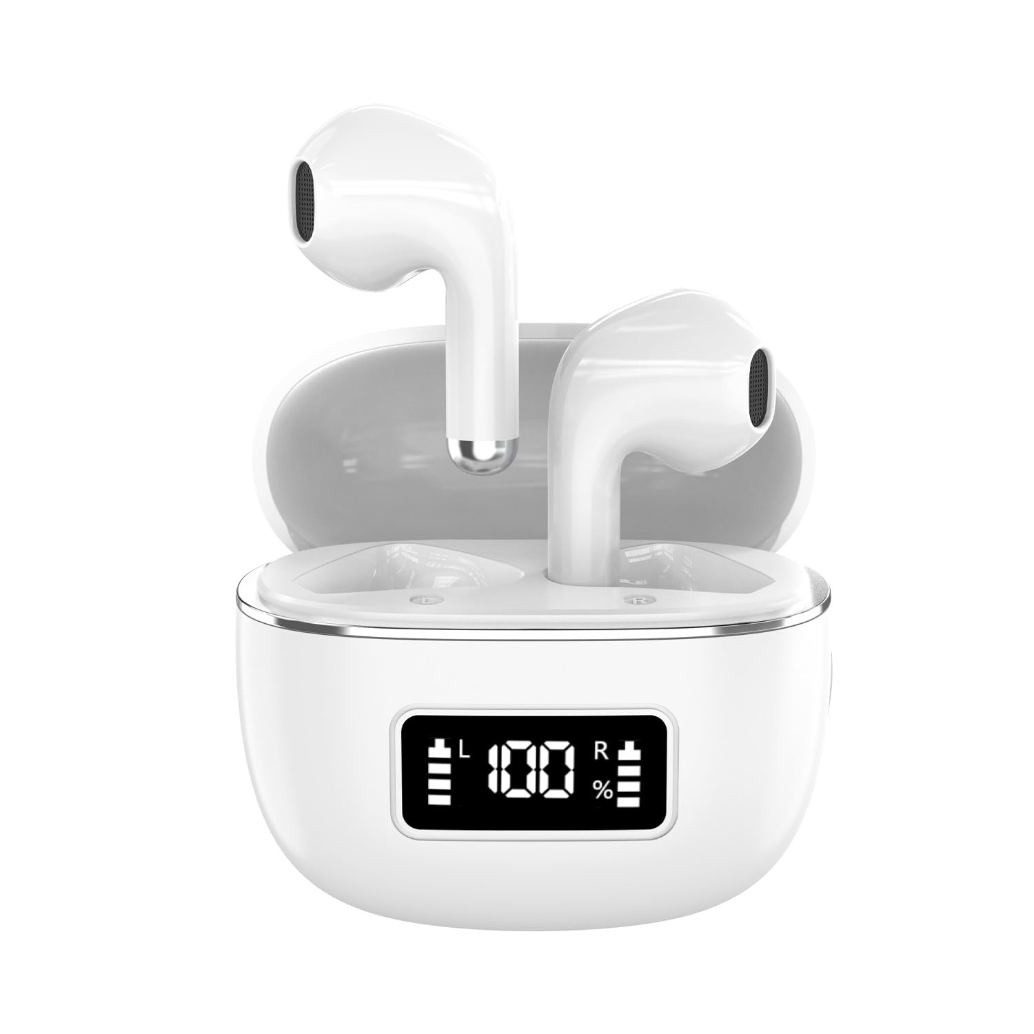 Maplin U15Pro Wireless Earbuds - Bluetooth V5.3 - USB-C Charging - White