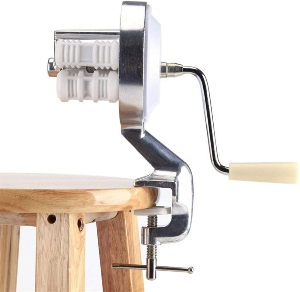 Máquina manual de rodillos para hacer fideos de masa, máquina de prensado manual de pasta italiana para el hogar pequeño de aleación de aluminio, herramientas especiales