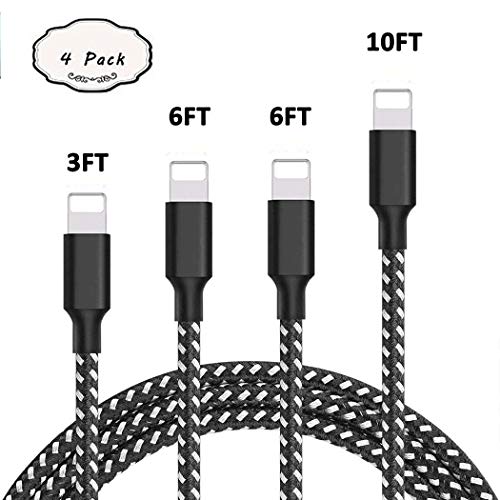 ONLINER iPhone Charger,4Pack 3FT 6FT 6FT 10FT Extra Long High-Speed Nylon Braided Cable Compatible w - //coolthings.us