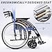 Lightweight Wheelchairs for Adults with Handbrakes, Transport Chairs Folding with With Swing Away Footrests And Flip-Back Arms, Compact Portable Sports Wheelchair 350Lbs Foldable, 16.5