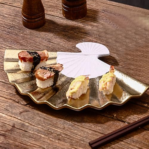 Plato de cerámica fan para sushi de 12 pulgadas miniatura 6