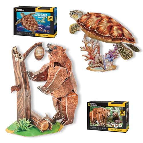 National Geographic - Tartaruga Marina + Orso Bruno | Puzzle