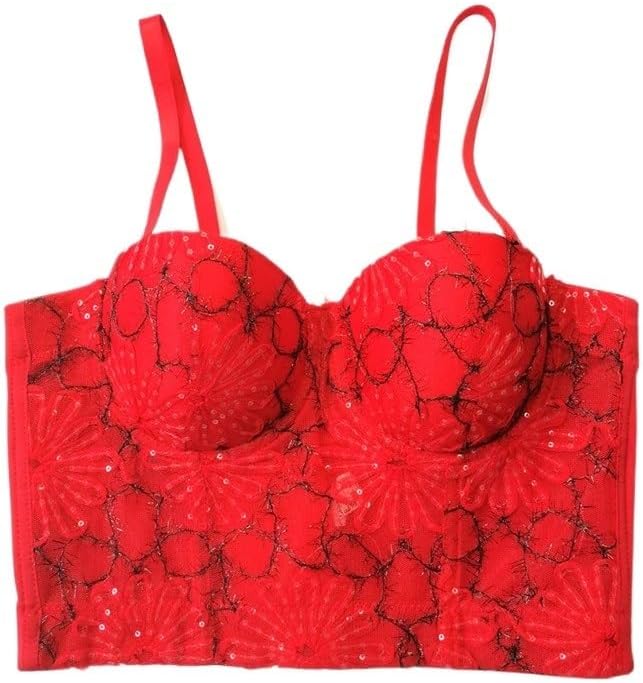 Underwear Suspenders Lace Embroidered Small Vest Elastic Tube Top Fashionable Performance Costume