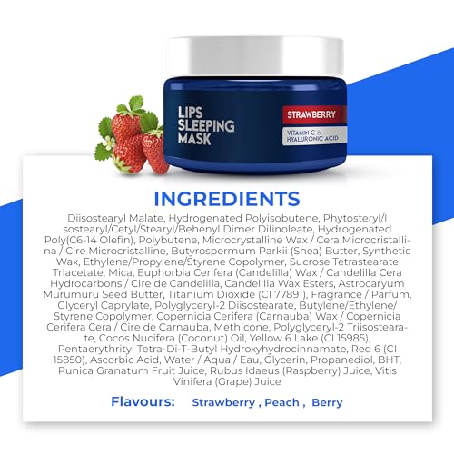 Lip-Mask-Overnight-with-Hyaluronic-Acid-Collagen-Lip-Sleeping-Mask-for-Dry-Cracked-Lips-Moisturizing-Hydrating-Exfoliating-Night-Treatment-for-Lip-Care-Strawberry