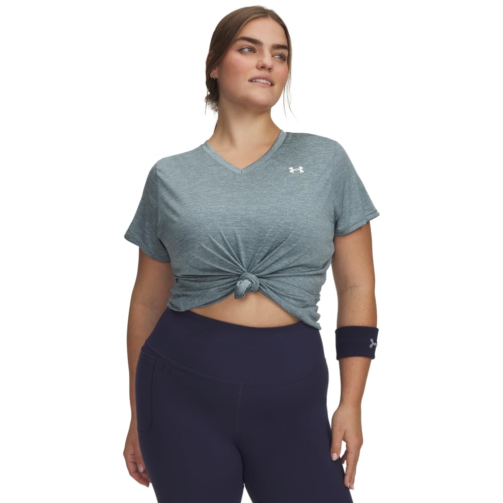 Under Armour Women's Tech Twist V Neck Short Sleeve T-Shirt