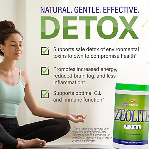Zeolite Pure | Full Body Detox Cleanse | Safe, Gentle, & Effective Energy Booster That Supports Gut Health, Mental Clarity, & Healthy Inflammation Response | Original Zeolite Powder (400 Servings) #TOP2