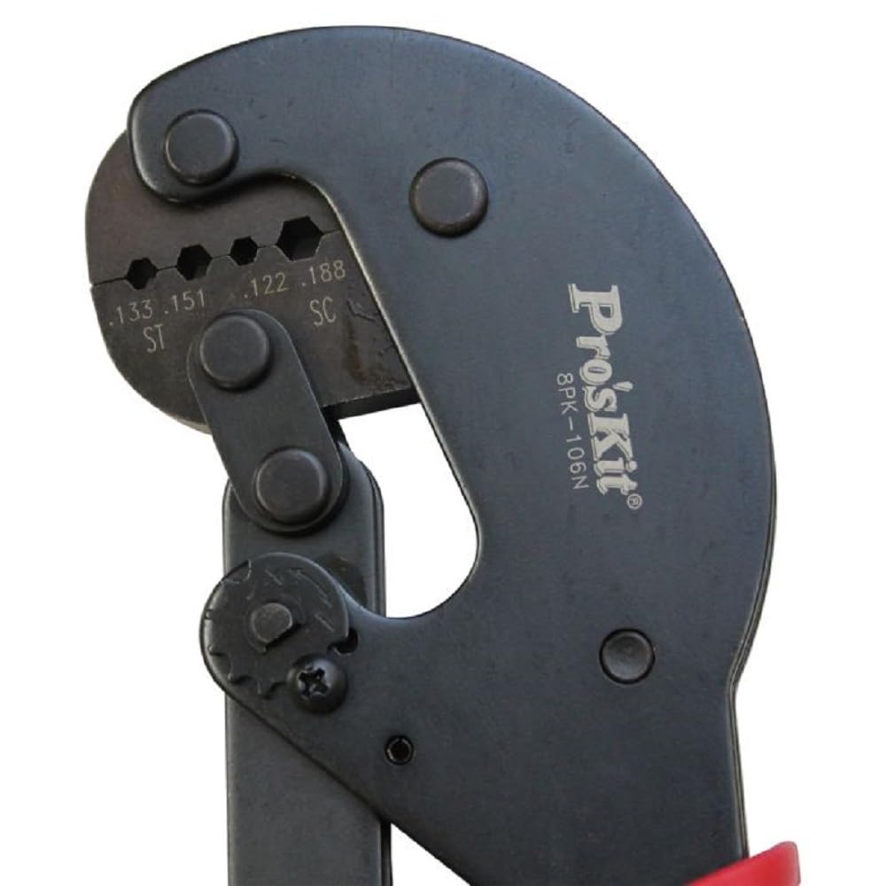 Pro'sKit 902-160 CrimPro Wire Ferrule Crimper – AWG 6/4/2, DIN 16/25/35mm², 30% Force Saving, Right-Angle Head, Interchangeable Dies
