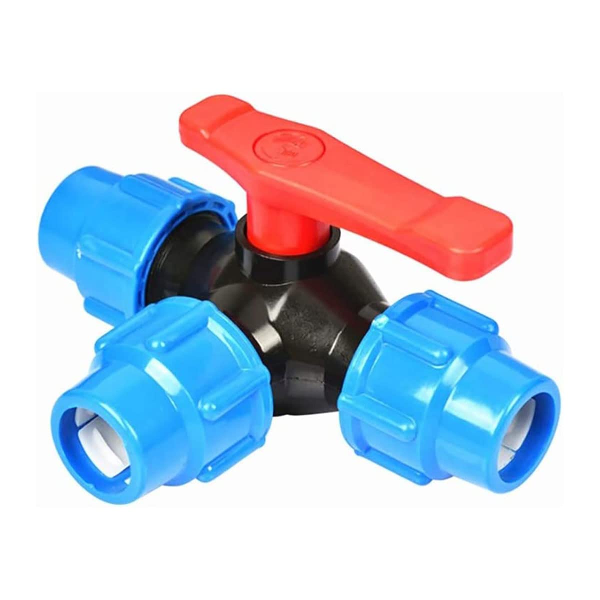Robinet 3-voies à raccordement rapide pour l'arrosage du jardin 63mm