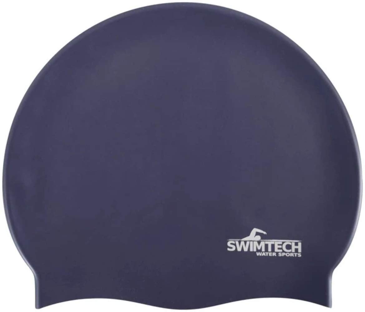 SwimTechSilicone Swim Cap - Navy