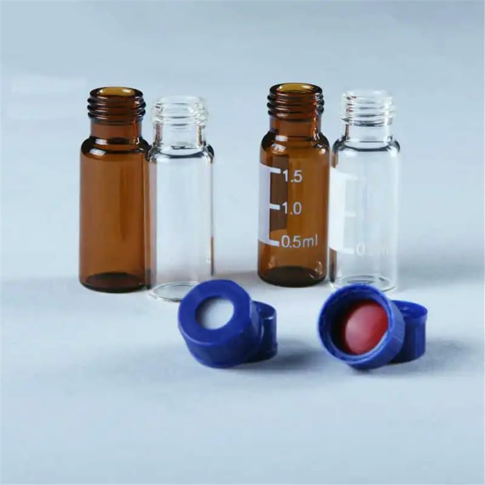 100 teile/los 4 ml Braune Schraubflasche Headspace-Fläschchen