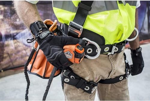 Image of Tool Lanyards, 3 Pack Safety Tool Leash, Retractable Bungee Cord with Aluminum Lock Carabiner and Adjustable Loop End, Maximum Weight Limit 13.6KG / 30lb, Fall Restraint with Shock Cord Stopper