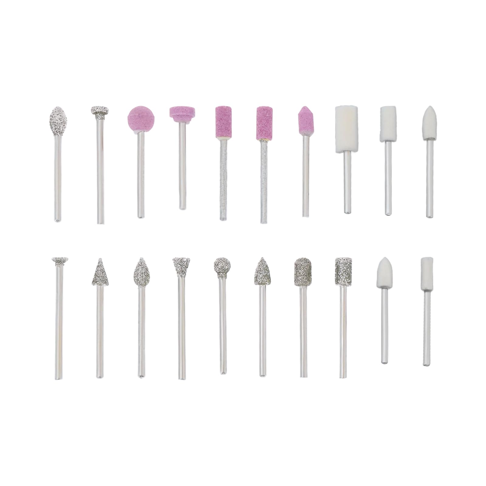 Briny River 20Pcs Diamond Grinding Tool Set For Engraving Grinding Cutting Polishing Compatible With D-Remel 1/8" Die Grinder Carving Tool