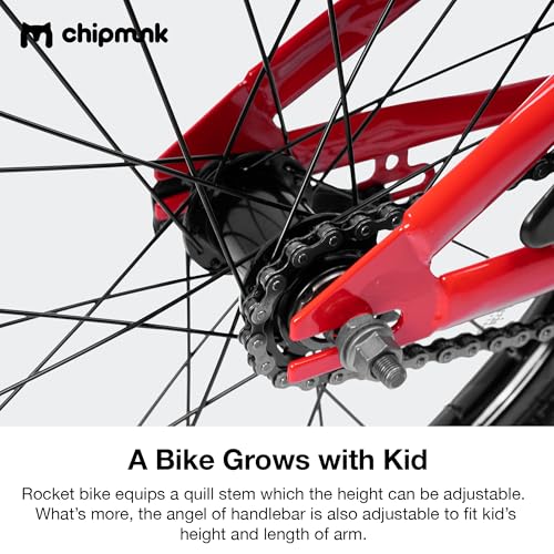 Image of Chipmunk Kids Bike 12 14 16 18 Inch Bicycle with Training Wheels Beginners Boys Girls Ages 3-10 Years Multiple Colors