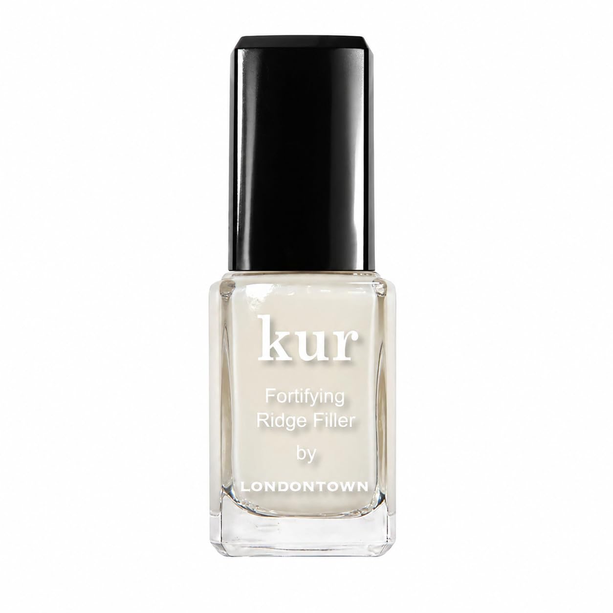 LONDONTOWN Kur Nail Ridge Filler – più liscia – rinforzante – riempitivo per unghie irregolari danneggiate – base fortificante, autolivellante, vegano, cruelty free, senza parabeni, trasparente, 11,8