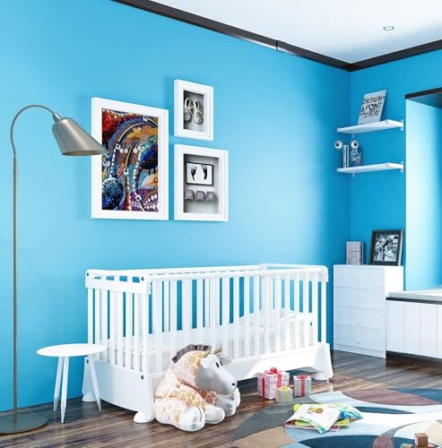 Image of ONETON Peel and Stick Sky Blue Matte Contact Paper Waterpoof Self Adhesive Decorative Wallpaper for Wall Kitchen Wallpaper for Bedroom (Sky BLU MATT WP, 24x80 inch)