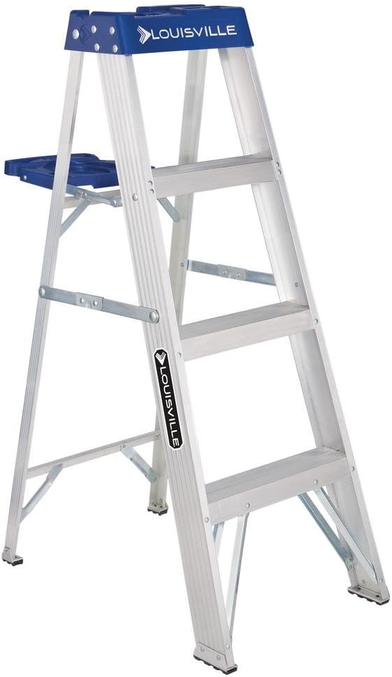 Louisville Ladder 4-Foot Aluminum Step Ladder, 250-Pound Capacity, AS2104