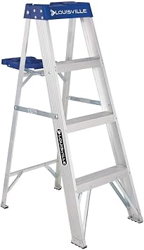 Louisville Ladder 4-Foot Aluminum Step Ladder, 250-Pound Capacity, AS2104