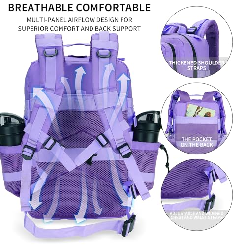 Image of Military Tactical Backpack 45L /25L 3 Day Assault Pack Molle Daypack Hiking Backpack for Men and Women