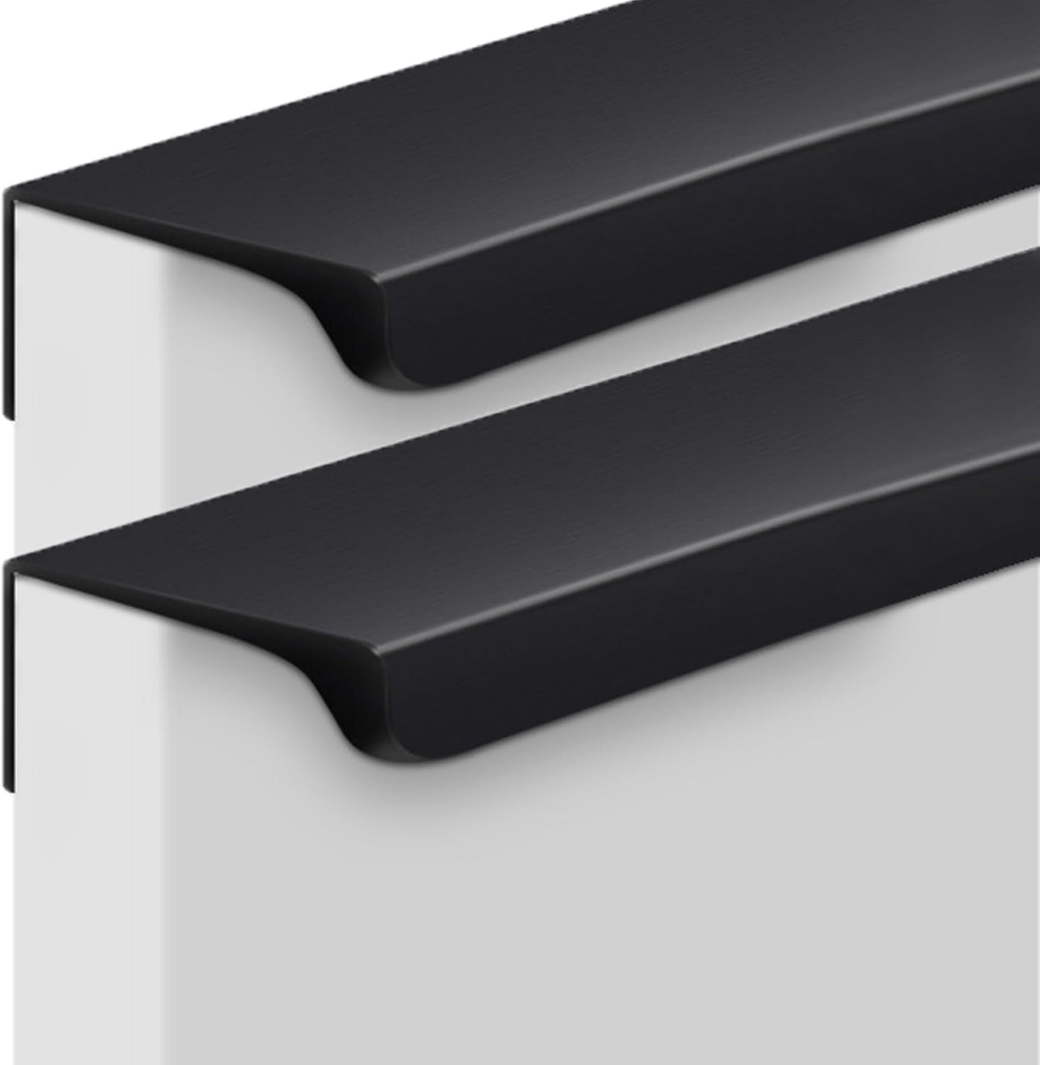 Djgkenvq Matte Black Drawer Handles, Concealed Handles, 2 Pcs Aluminium Alloy Handle(,Length 500Mm)