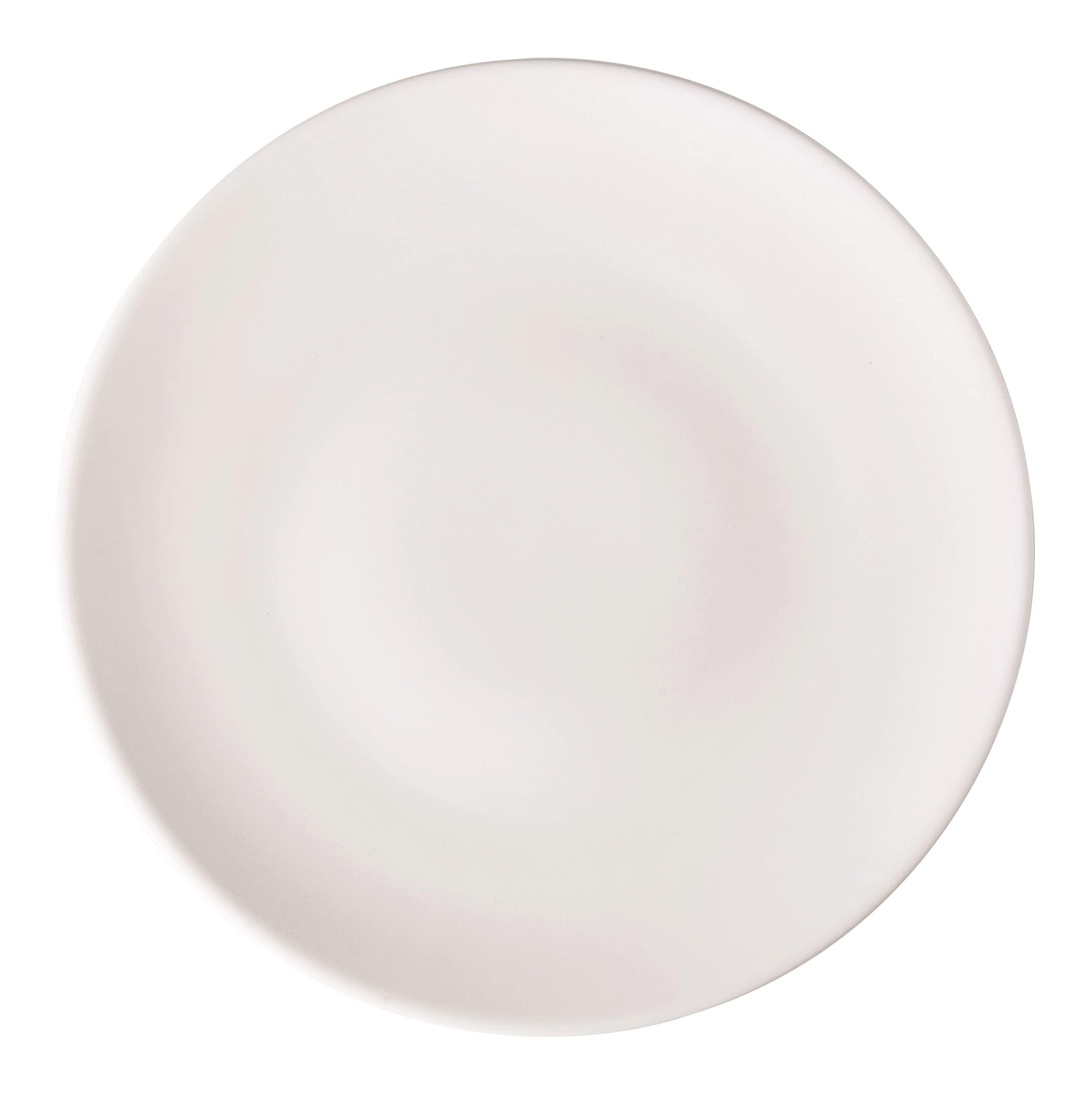 GET High-Strength Porcelain Coupe Plate, 9", White (Set of 12)