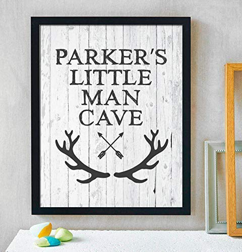 Amazon Com Little Man Cave Paper Art Print Boys Room Sign Boy Nursery Wall Art Hunting Nursery Boys Hunting Themed Woodland Nursery Wall Art Kids Deer Antlers woodland nursery wall art