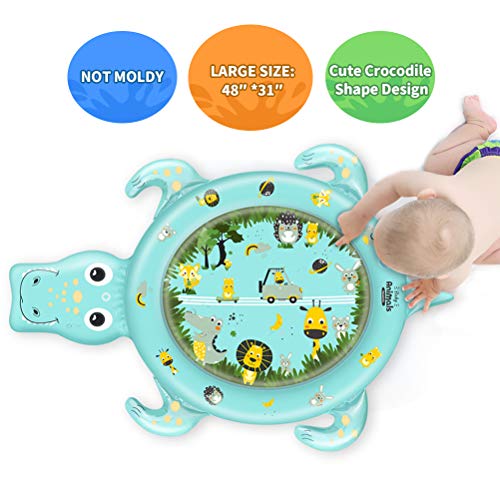 Free Swimming Baby Large Inflatable Tummy Time Baby Water Mat Infant Funny Colorful
