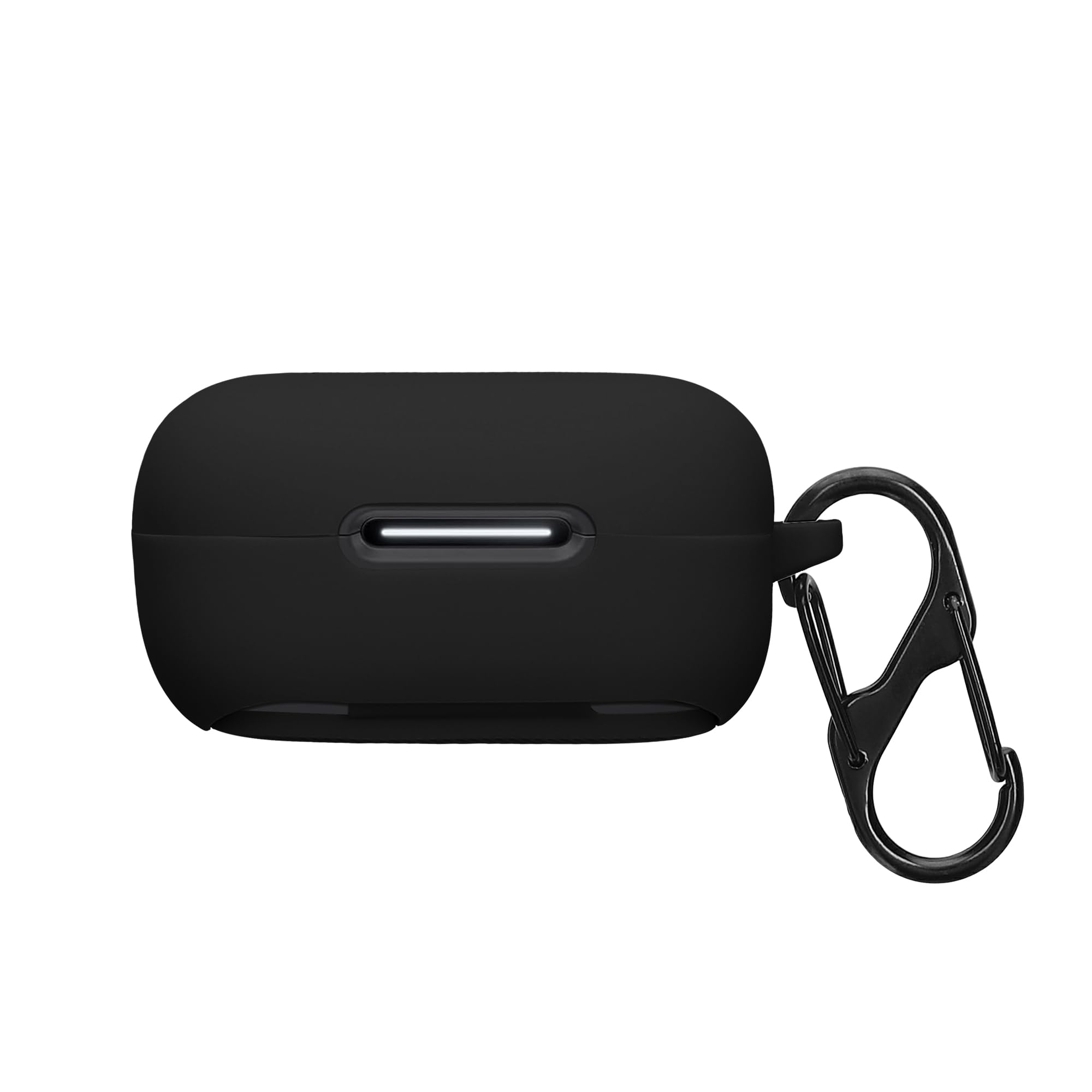 kwmobile Custodia Caricatore Compatibile con Anker Soundcore P30i - Cover Silicone nero - Rivestimento Gommato Protezione con Gancio