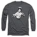 Bruce Lee Martial Arts Karate Kung-Fu B&W Confrontation Adult L-Sleeve T-Shirt