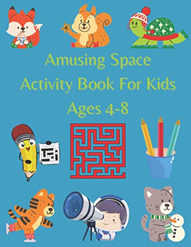 Amusing Space Activity Book For Kids Ages 4-8: All In One,Sudoku, Puzzle, Wordsearch, Mazes, Crossword,Coloring,Logic,Thinking Different games, ... Large Cover, Awesome, for Girls, Boys image 3