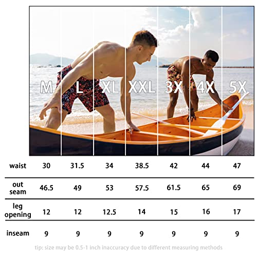 Six Islands Quick-Dry Swim Trunks - Comfortable Mens Boardshorts, 9 Inch Inseam, Variety Of Tropical & Classic Designs thumb #4