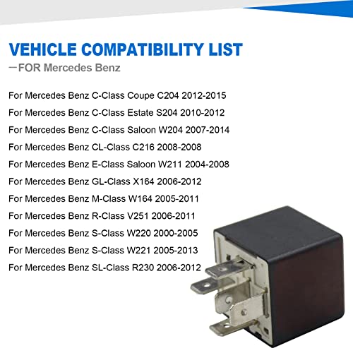 LUFASODERLING Air Suspension Compressor Relay Compatible with Mercedes