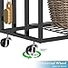 Free Standing Towel Rack for Bathroom, 4 Tier Floor Towel Holder Stand with Storage Shelves, Metal Blanket Rack Holder,Towel Drying and Display Rack Outdoor, Black