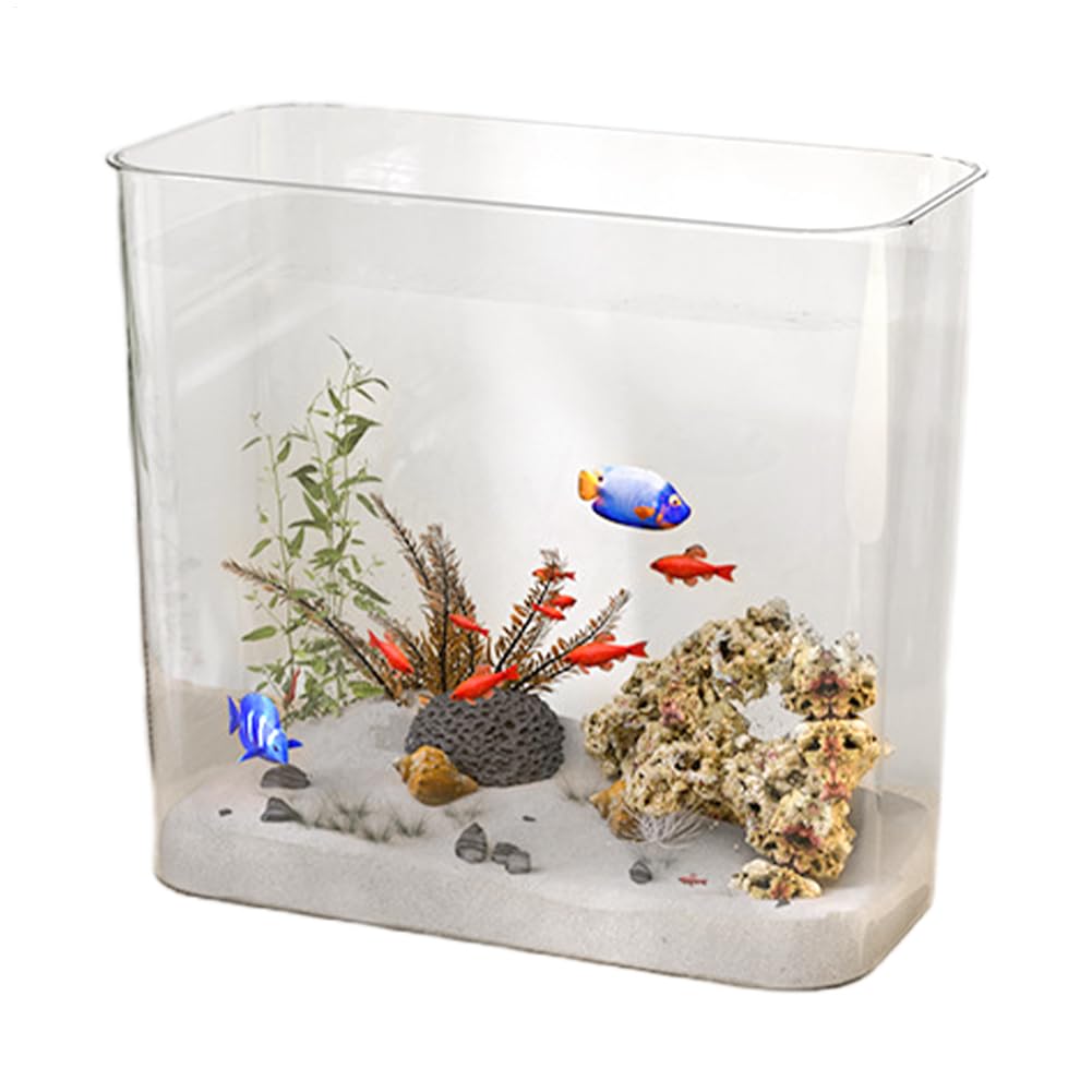 Acquario per acquario, vetro trasparente, filtrazione integrata, 31 x 15,5 x 28 cm, per Betta Fish, uso interno
