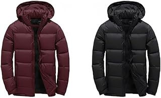 جاكيت شتوي مبطن للرجال، معطف منفوخ طويل بغطاء للرأس، حزمة، ملابس خارجية دافئة