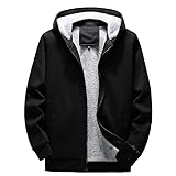[Anzn] パーカー メンズ 裏起毛 春秋冬 パーカー 長袖 フード付 かっこいい ジップアップコート カーディガン メンズ black-xxxxL
