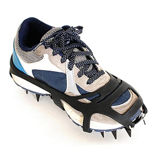 COSMEVIVI 1pair Outdoor Silicone Ice Climbing Spikes Tooth Non- Shoe for Ice and Snow Easy to Use Lightweight for Hiking Climbing and Activities Fits